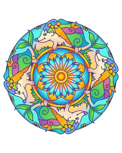 Malen nach Zahlen - Mandala - Igel