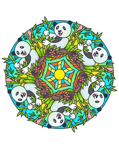 Malen nach Zahlen - Mandala - Panda