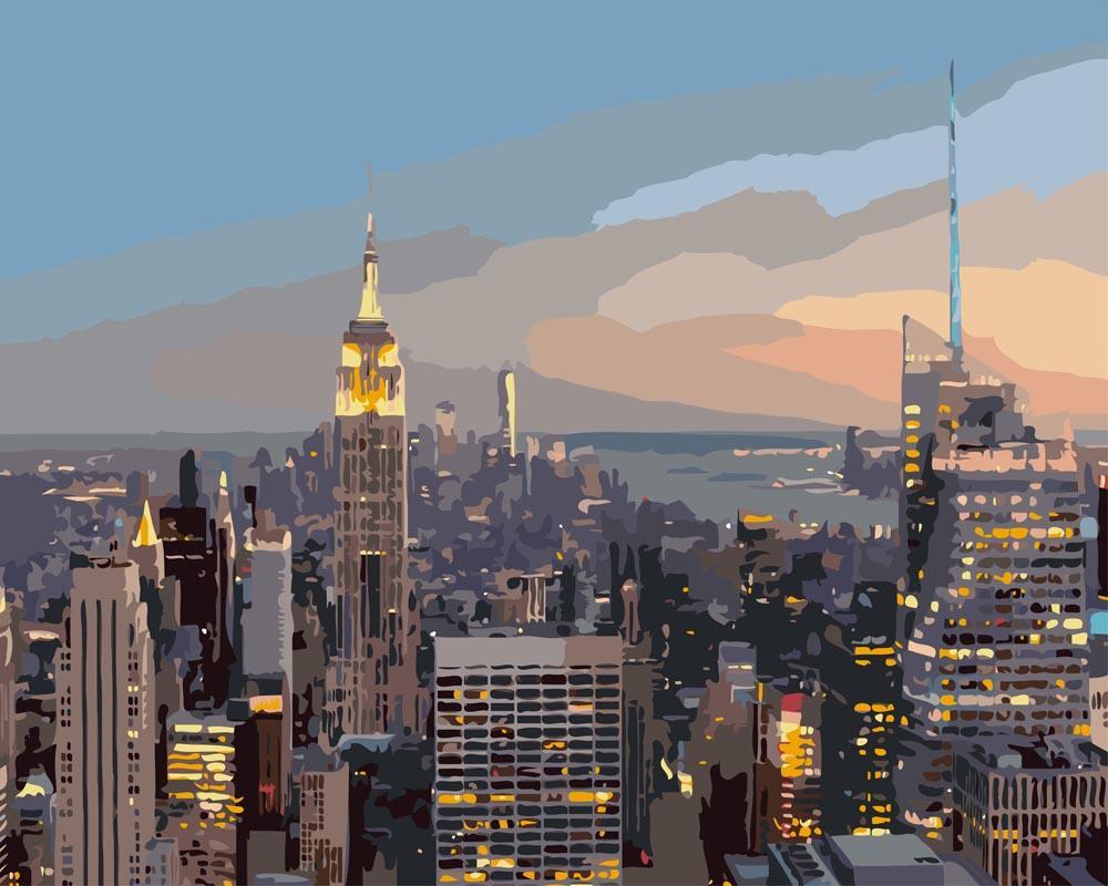 Malen nach Zahlen   Manhatten Skyline   New York