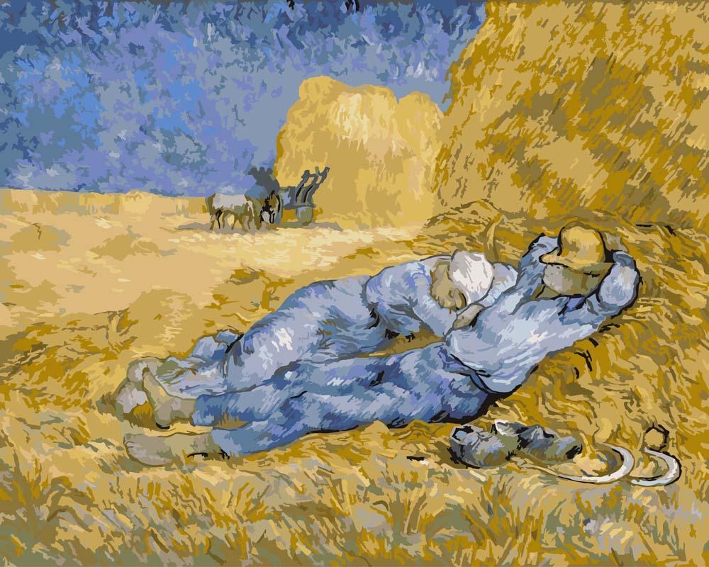 Malen nach Zahlen   Mittagsruhe nach Millet   Vincent van Gogh