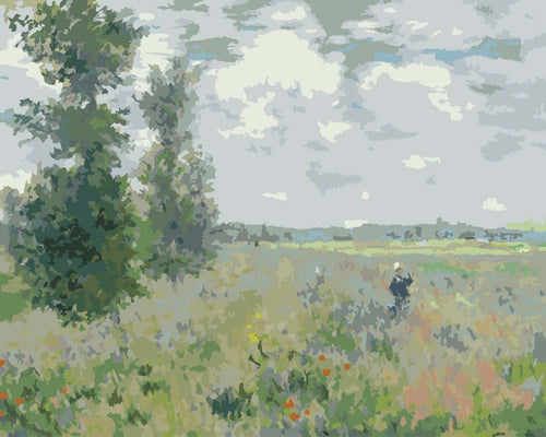 Malen nach Zahlen - Mohnfeld bei Argenteuil - Claude Monet