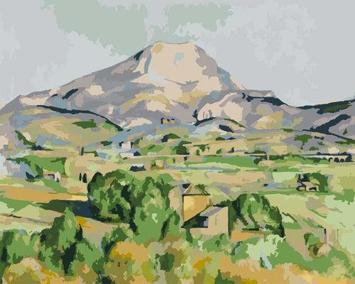 Malen nach Zahlen - Mont Sainte-Victoire von Paul Cézanne