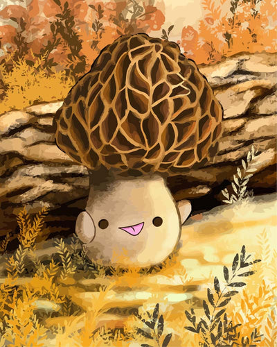 Malen nach Zahlen - Malen nach Zahlen - Morchel - by Tiny Tami