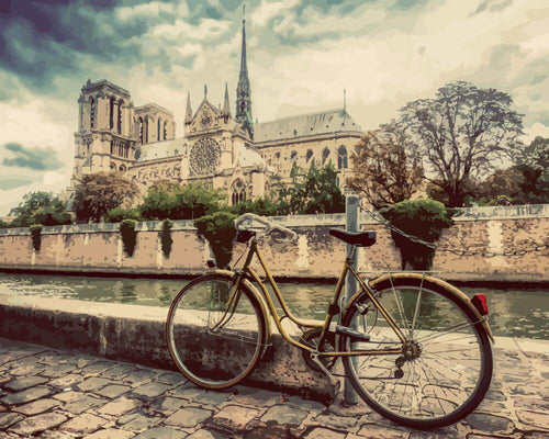 Malen nach Zahlen - Notre Dame in Frankreich