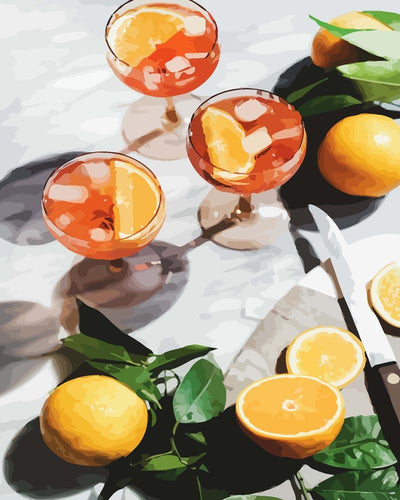 Malen nach Zahlen - Malen nach Zahlen - Orange Summerdrinks