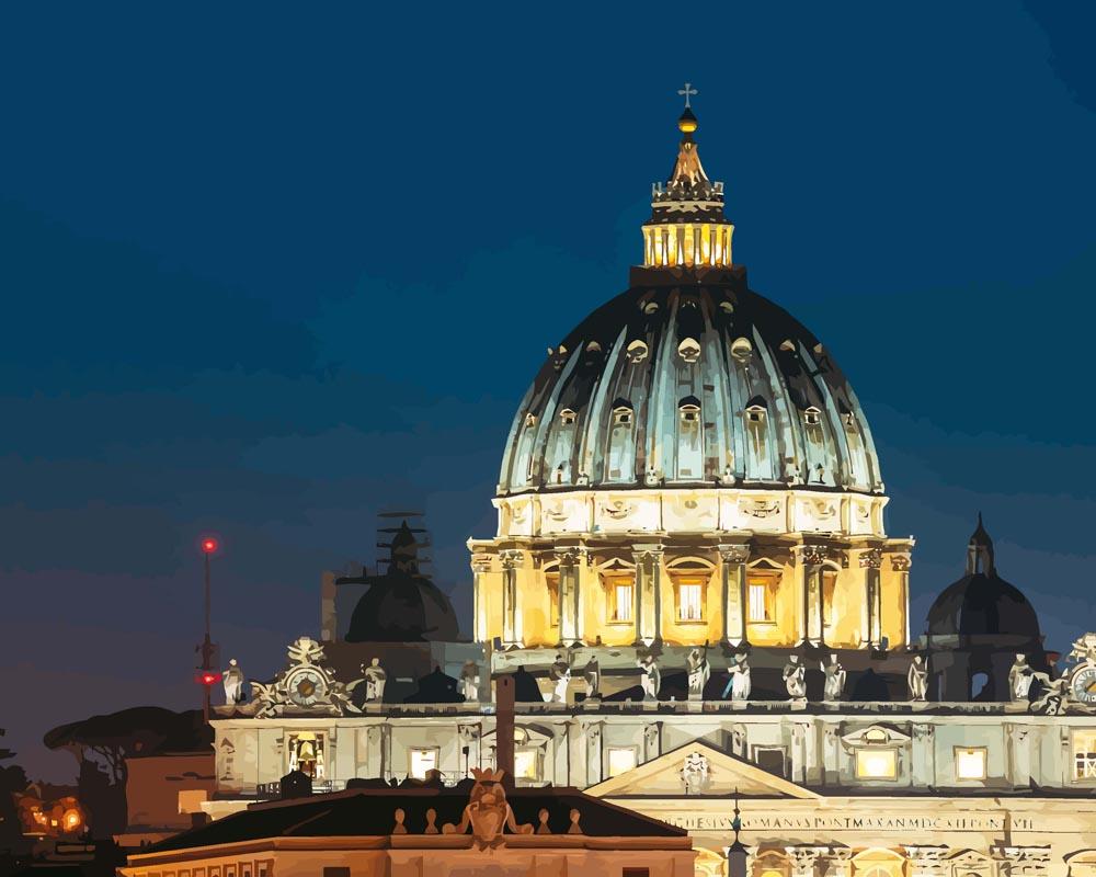 Malen nach Zahlen   Petersdom im Vatikan   Rom   Italien