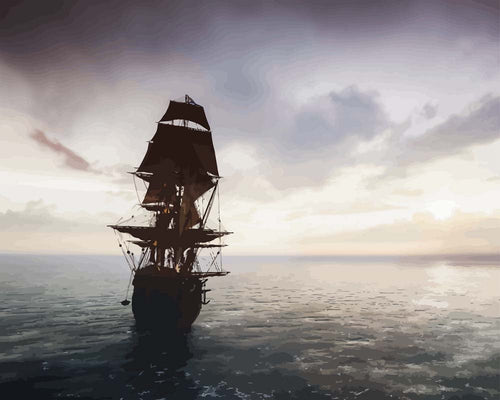 Malen nach Zahlen - Piratenschiff