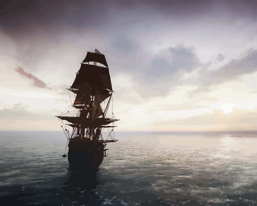Malen nach Zahlen   Piratenschiff