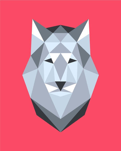 Malen nach Zahlen - Polygon Wolf