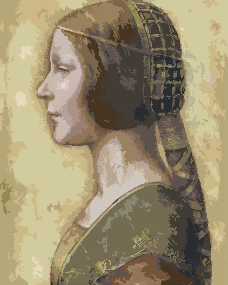 Malen nach Zahlen   Profil einer jungen Verlobten   Leonardo da Vinci