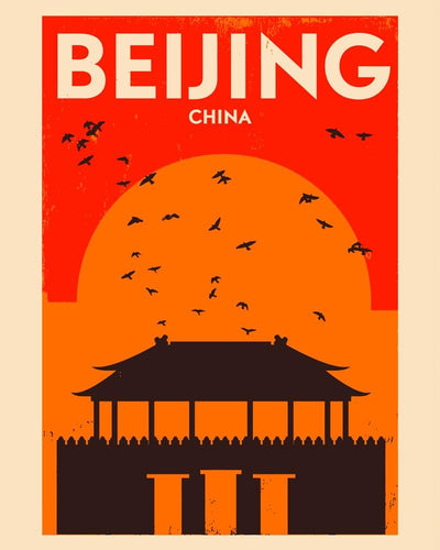 Malen nach Zahlen - Retro - Beijing China