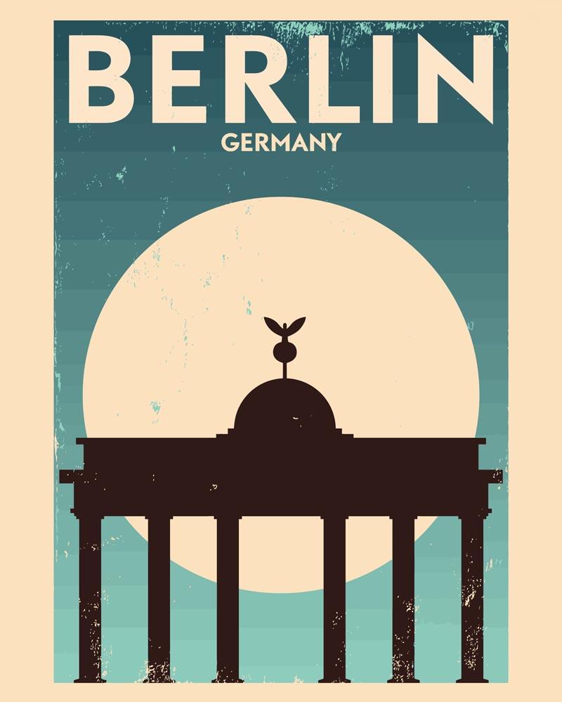 Malen nach Zahlen   Retro   Berlin Brandenburger Tor
