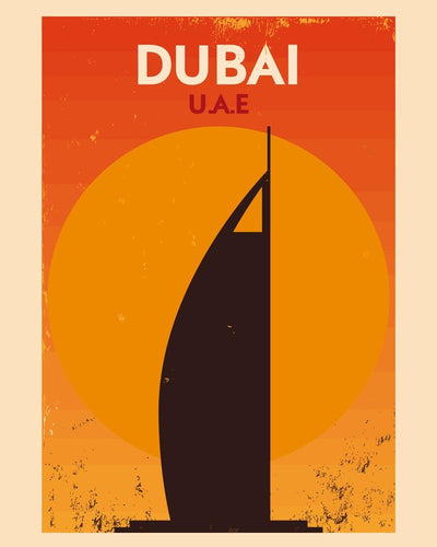 Malen nach Zahlen - Retro - Dubai UAE