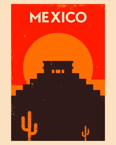 Malen nach Zahlen - Retro - Mexiko