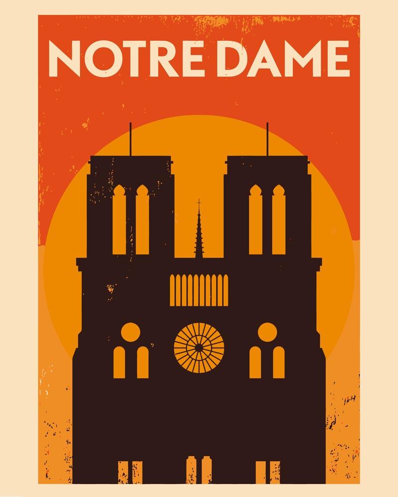 Malen nach Zahlen   Retro   Notre Dame