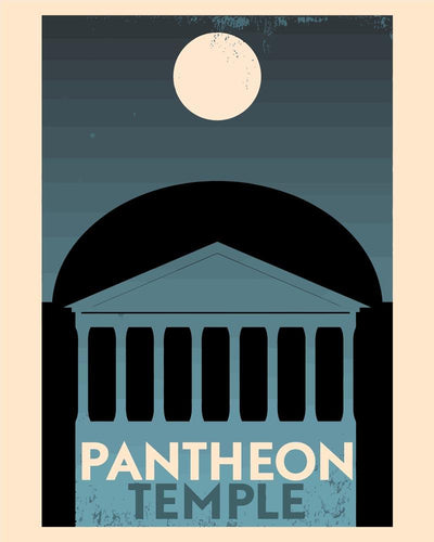 Malen nach Zahlen - Retro - Pantheon Tempel