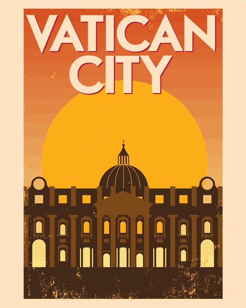 Malen nach Zahlen   Retro   Vatikan Stadt