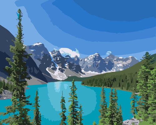 Malen nach Zahlen - Rocky Mountains Kanada