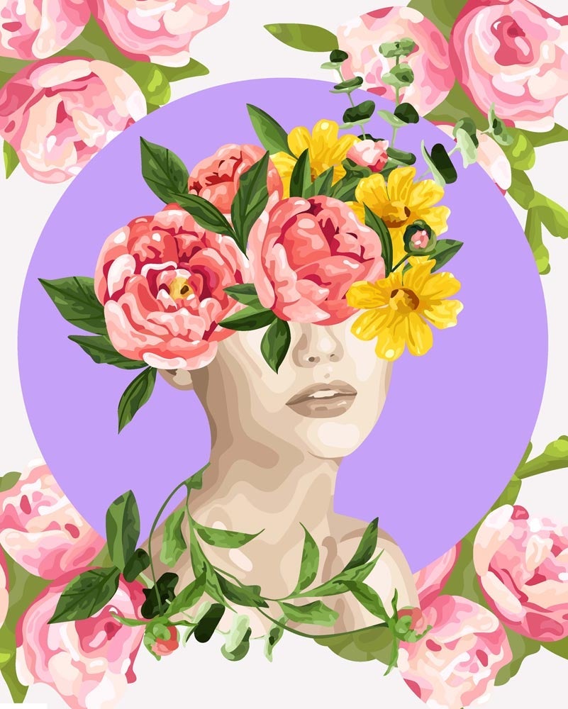 Malen nach Zahlen   Malen nach Zahlen   Rosen Floral Art