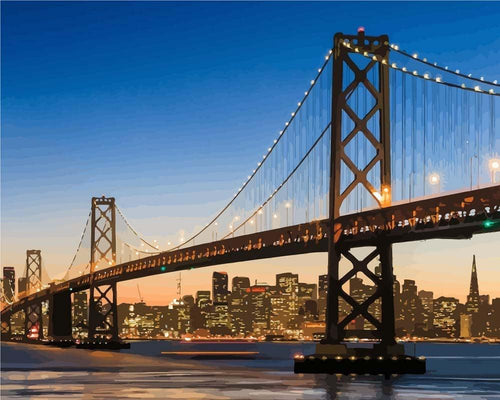 Malen nach Zahlen - San Francisco Skyline