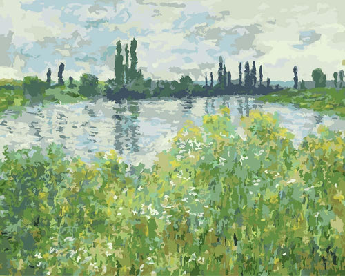 Malen nach Zahlen - Seine-Ufer, Vétheuil - Claude Monet