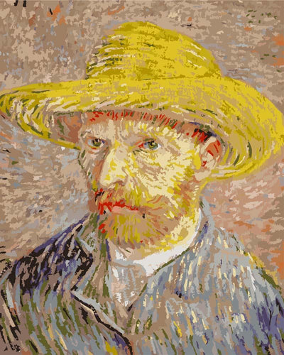 Malen nach Zahlen - Selbstbildnis mit Strohhut - Vincent van Gogh