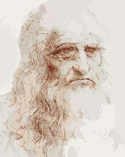 Malen nach Zahlen - Selbstportrait - Leonardo da Vinci