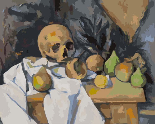 Malen nach Zahlen - Stillleben mit Totenkopf - Paul Cezanne