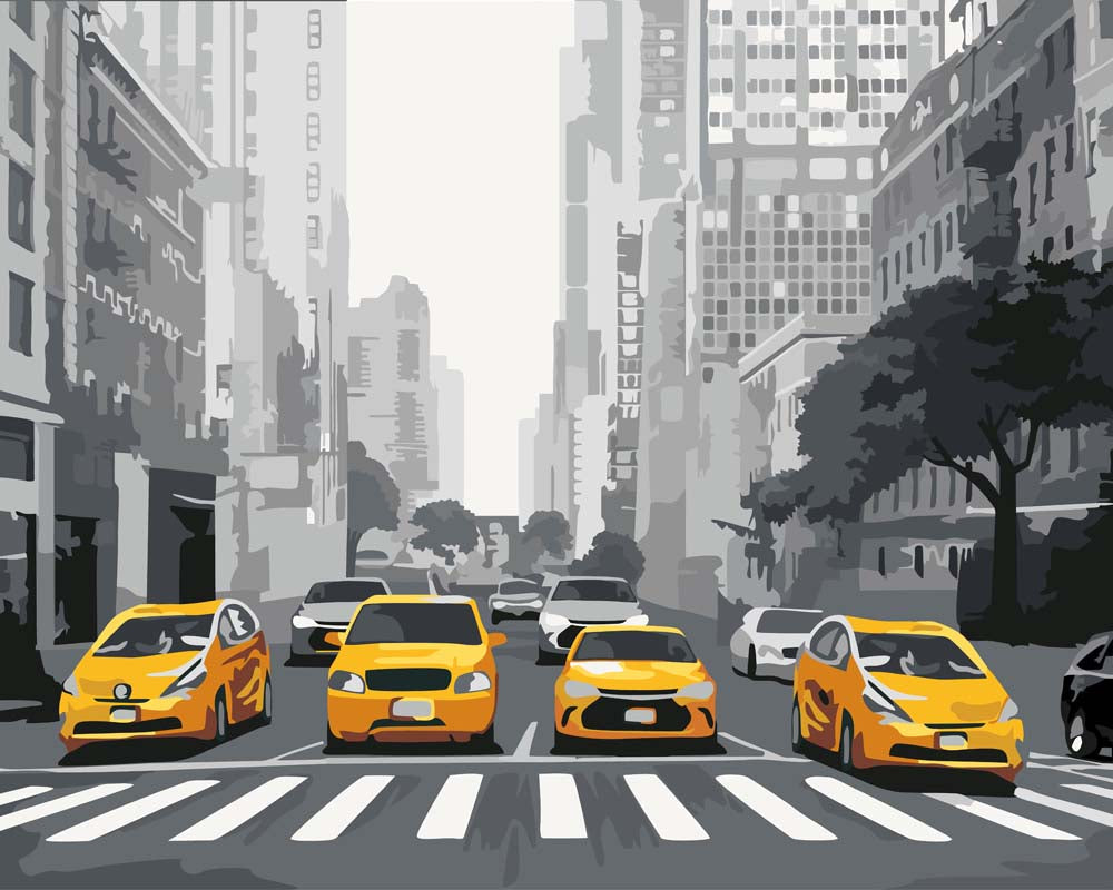 Malen nach Zahlen   Taxi in New York City