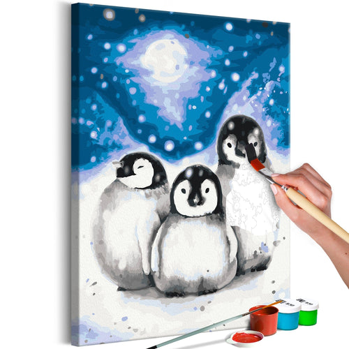 Malen nach Zahlen - Three Penguins