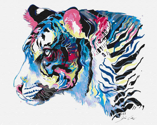 Malen nach Zahlen - Tiger - by Pixie Cold