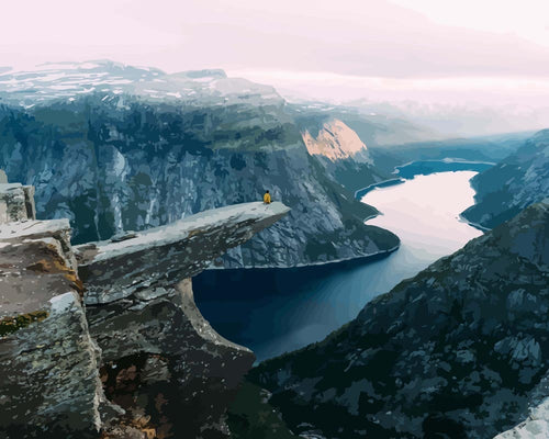 Malen nach Zahlen - Trolltunga Berg