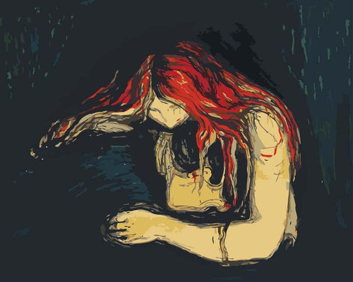 Malen nach Zahlen - Vampire II - Edvard Munch