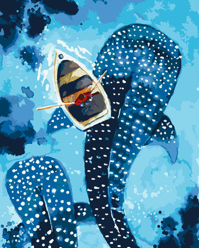 Malen nach Zahlen - Walhaie - by Tiny Tami