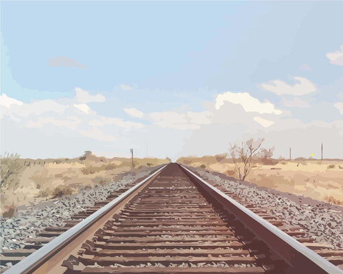 Malen nach Zahlen - West Texas Eisenbahn