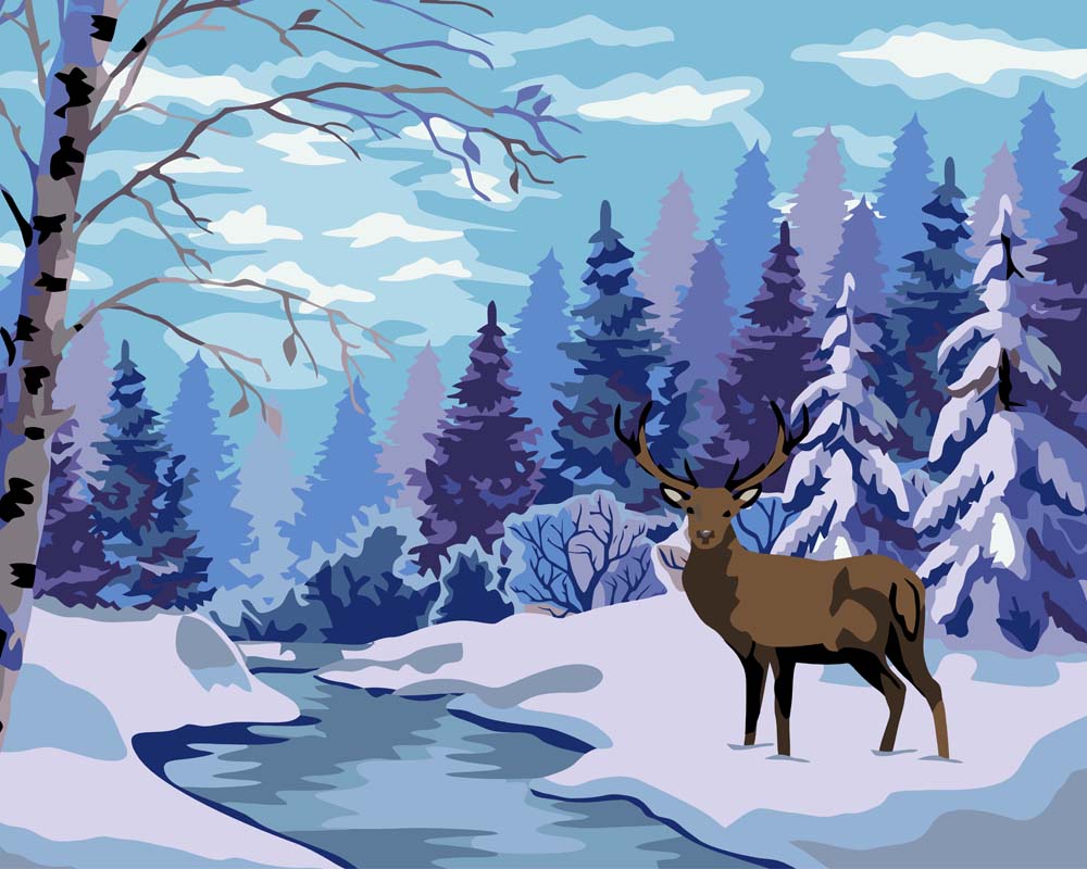 Malen nach Zahlen   Winterelch