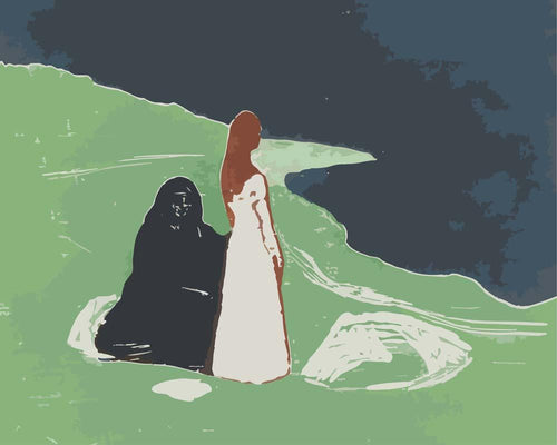 Malen nach Zahlen - Zwei Frauen am Ufer - Edvard Munch