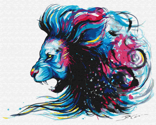 Malen nach Zahlen - lion color - by Pixie Cold