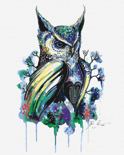 Malen nach Zahlen - scber owl - by Pixie Cold