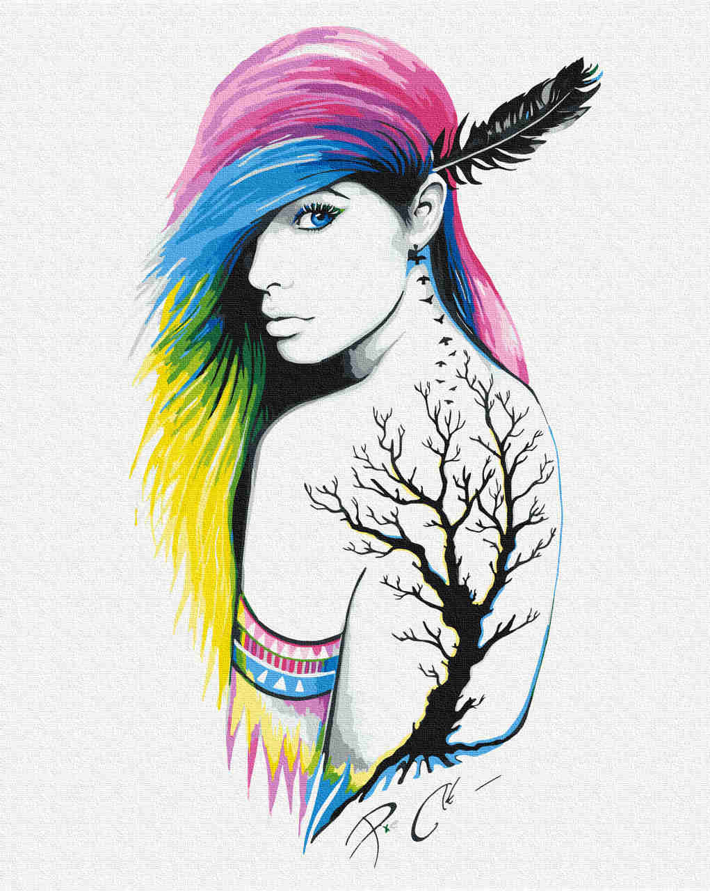Malen nach Zahlen   stadtindianer   by Pixie Cold