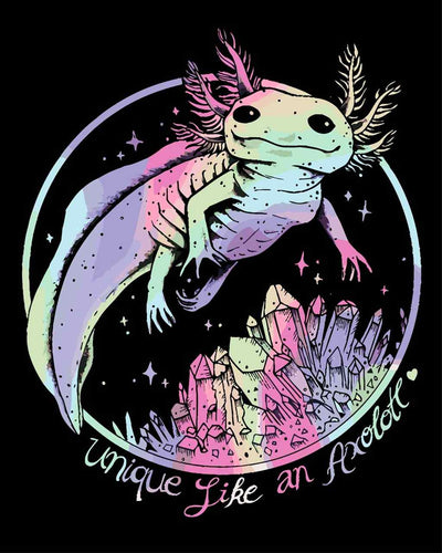 Malen nach Zahlen - unique Like an Axolotl - by Pixie Cold