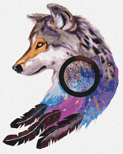Malen nach Zahlen - wolf feathers - by Pixie Cold