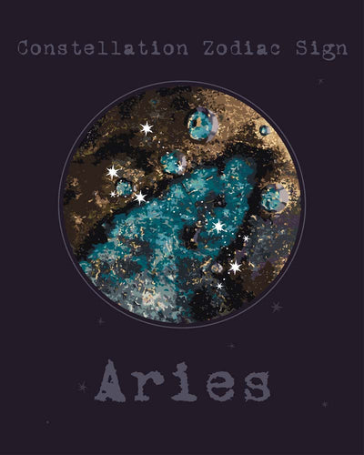 Malen nach Zahlen - Sternzeichen - Aries - Widder