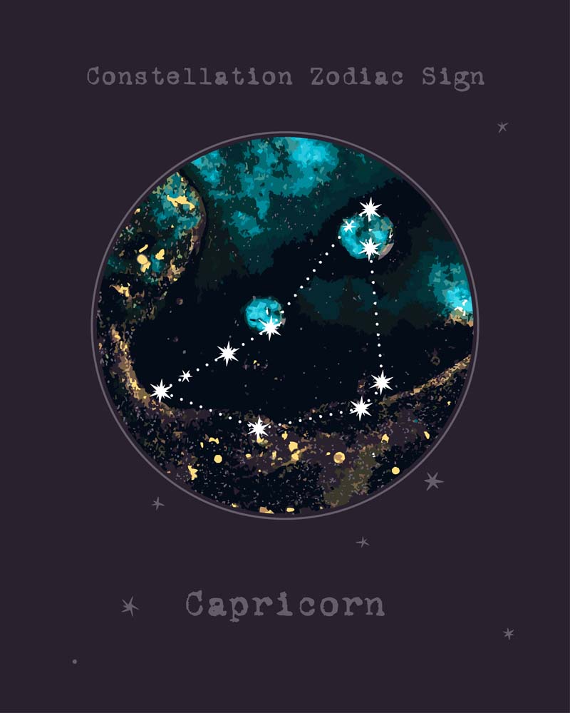 Malen nach Zahlen   Sternzeichen   Capricorn   Steinbock