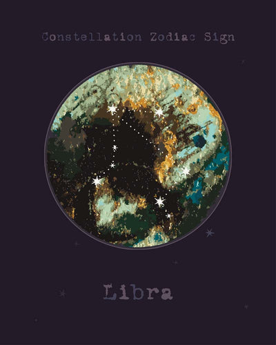 Malen nach Zahlen - Sternzeichen - Libra - Waage