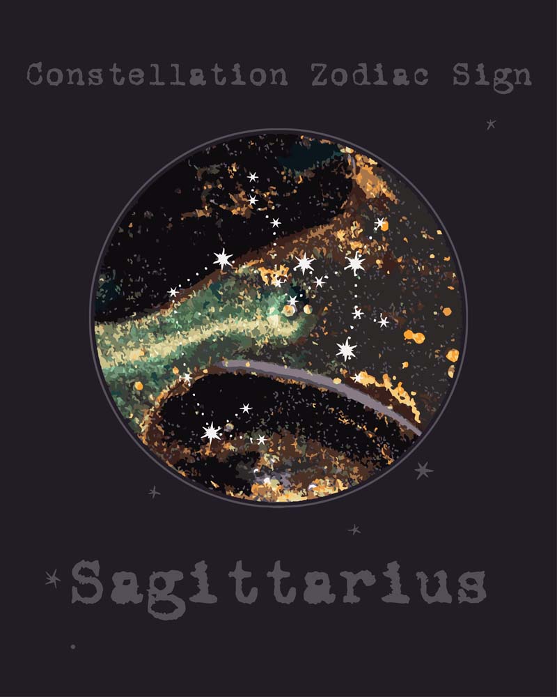 Malen nach Zahlen   Sternzeichen   Sagittarius   Schütze