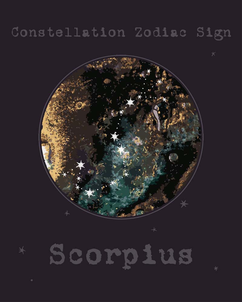 Malen nach Zahlen   Sternzeichen   Scorpius   Skorpion