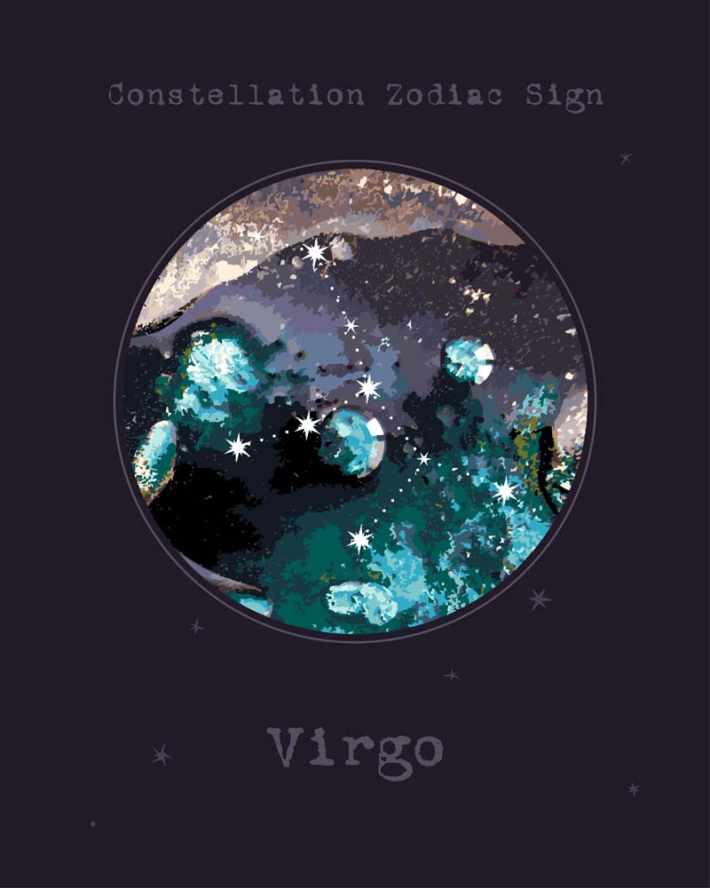 Malen nach Zahlen   Sternzeichen   Virgo   Jungfrau
