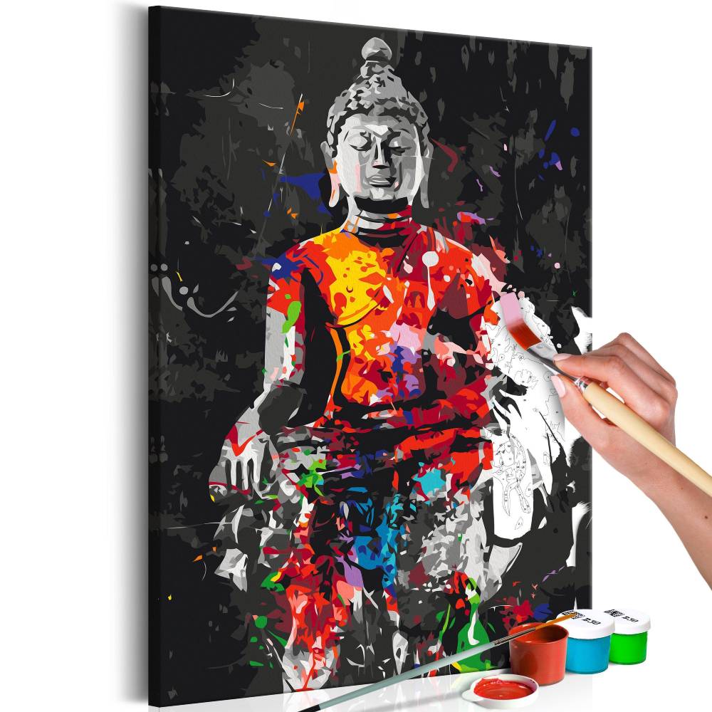 malen nach zahlen buddha in colours