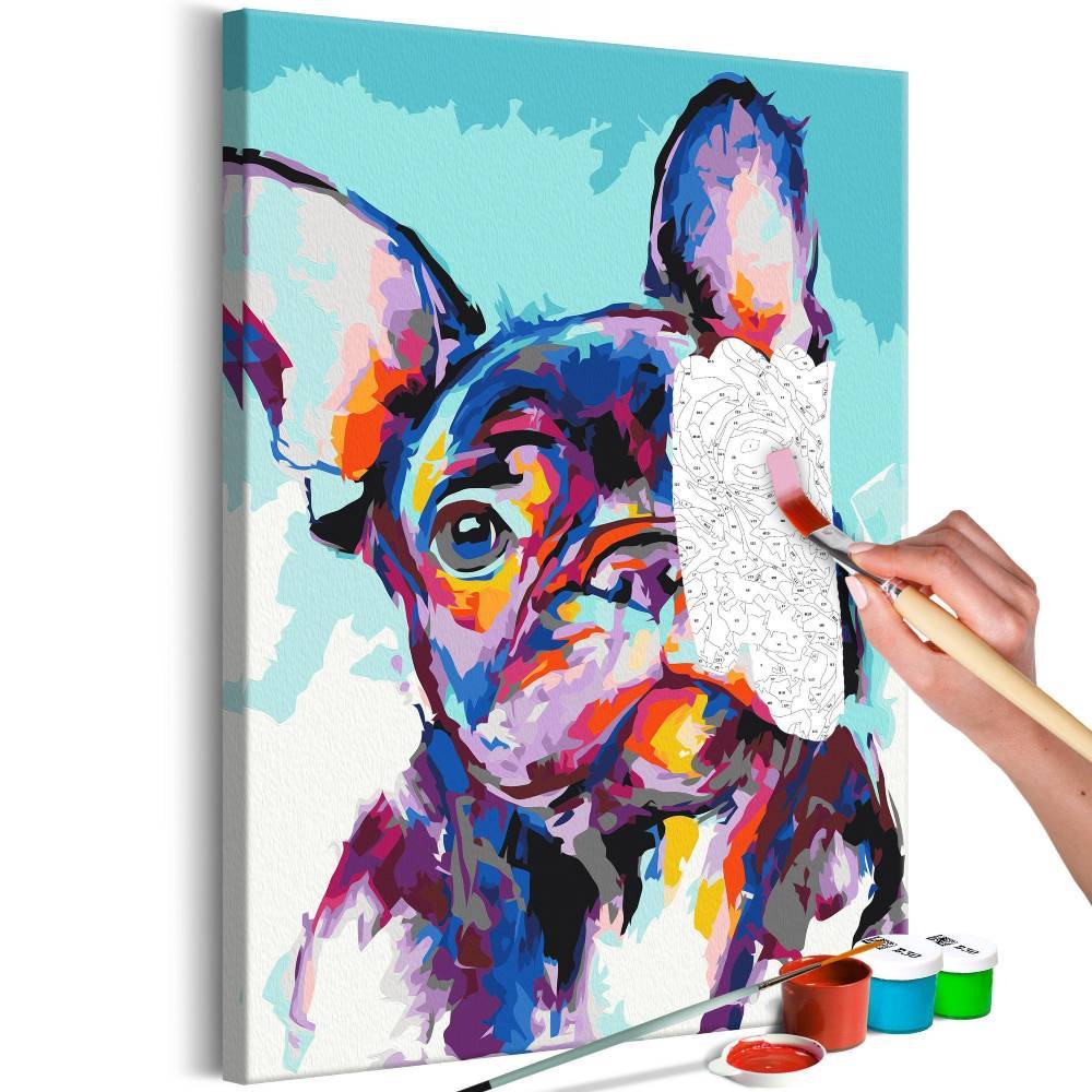 Malen nach Zahlen   Bulldog Portrait